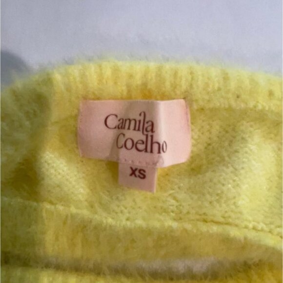 Camila Coelho Genevieve Knit Bralette in Butter Yellow - Picture 4 of 4